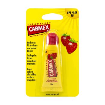 CARMEX MOISTURISING STRAWBERRY lūpų balzamas, 10 g