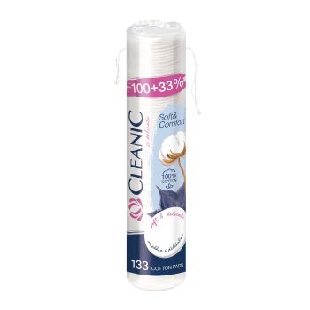 CLEANIC SOFT & COMFORT vatos lapeliai (133 vnt.)