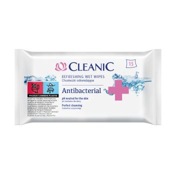 CLEANIC REFRESHING drėgnos servetėlės (15 vnt.)