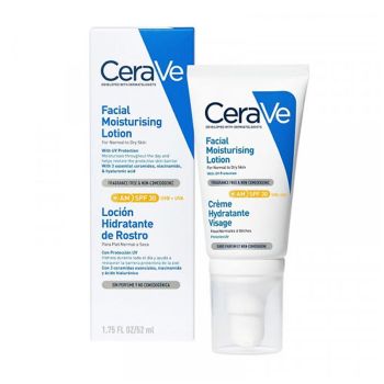 CERAVE MOISTURISING SPF30 veido losjonas, 52 ml