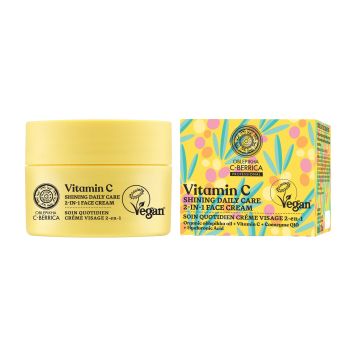 OBLEPIKHA C-BERRICA VITAMIN C SHINING DAILY CARE 2-IN-1 veido kremas, 50 ml