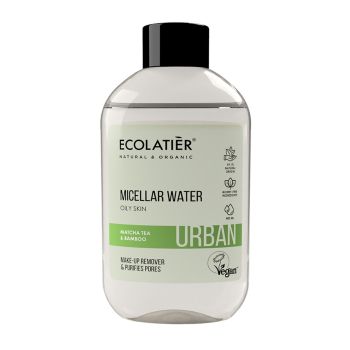 ECOLATIER URBAN MATCHA TEA & BAMBOO OILY SKIN micelinis vanduo, 400 ml