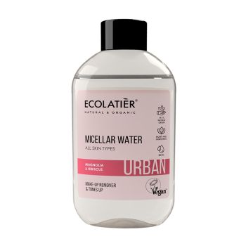 ECOLATIER URBAN MAGNOLIA & HIBISCUS ALL SKIN TYPES micelinis vanduo, 400 ml