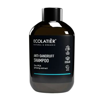 ECOLATIER ANTI-DANDRUFF plaukų šampūnas nuo pleiskanų, 400 ml