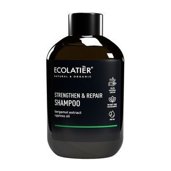 ECOLATIER STRENGTHEN & REPAIR plaukų šampūnas, 400 ml