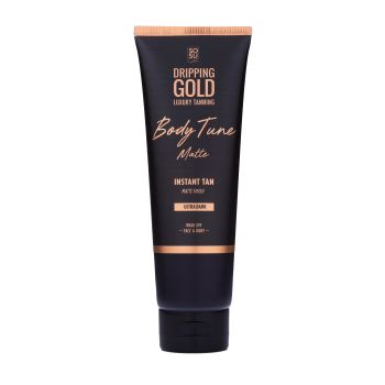 DRIPPING GOLD BODY TUNE MATTE ULTRA DARK veido ir kūno savaiminio įdegio priemonė,