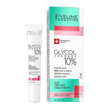 EVELINE GLYCOL THERAPY 10% veido šveitiklis, 20 ml