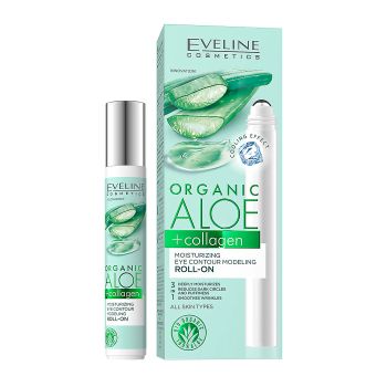 EVELINE ALOE +COLLAGEN rutulinė paakių želė, 15 ml