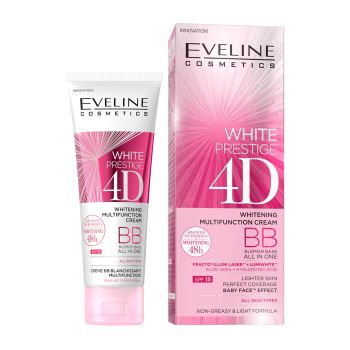 EVELINE WHITE PRESTIGE 4D WHITENING MULTIFUNCTION BB kremas, 50 ml