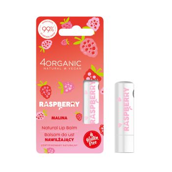 4ORGANIC RASPBERRY lūpų balzamas, 5 g