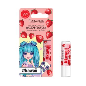 4ORGANIC STRAWBERRY lūpų balzamas, 5 g