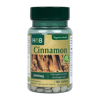 H&B cinamonas 2000 mg, 90 tablečių