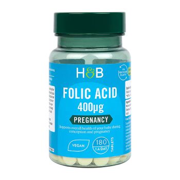H&B folio rūgštis 400 µg, 180 tablečių