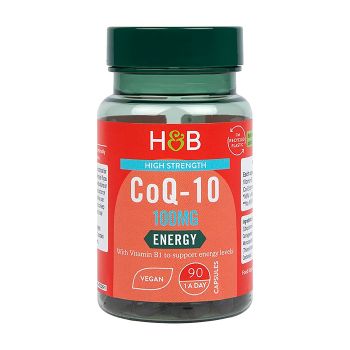 H&B HIGH STRENGTH kofermentas Q10 100 mg, 90 kapsulių