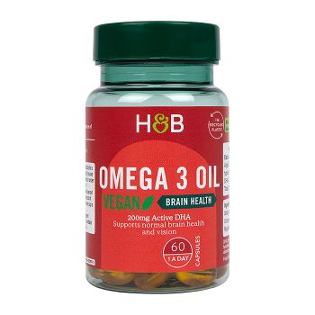 H&B VEGAN omega 3 žuvų taukai, 60 kapsulių