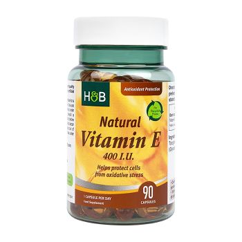 H&B vitaminas E 400 TV, 90 kapsulių