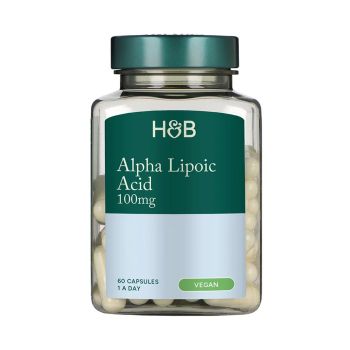 H&B alfa lipoinė rūgštis 100 mg, 60 kapsulių