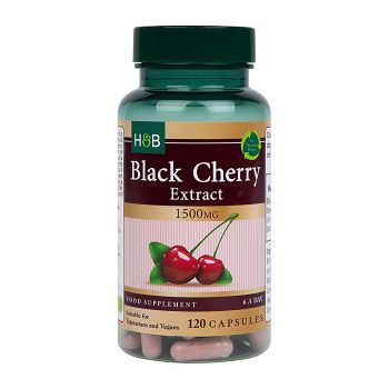 H&B juodųjų vyšnių ekstraktas 1500 mg, 120 kapsulių