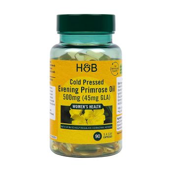 H&B šalto spaudimo nakvišų aliejus 500 mg, 90 kapsulių