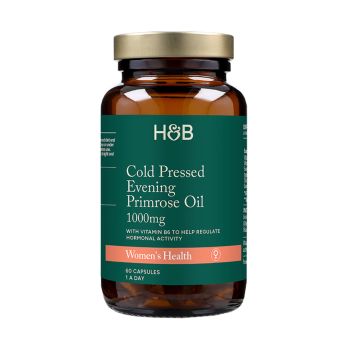 H&B šalto spaudimo nakvišų aliejus 1000 mg, 60 kapsulių