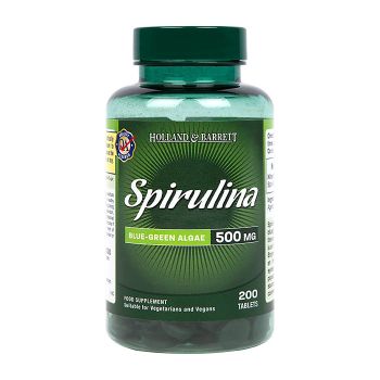 H&B spirulina 500 mg, 200 tablečių