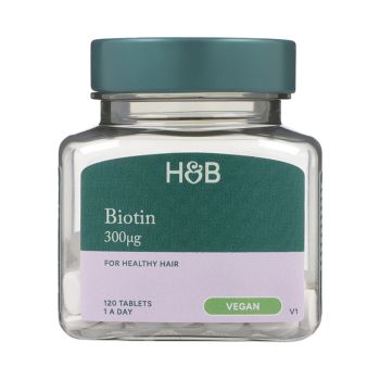 H&B biotinas 300 ug, 120 tablečių
