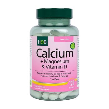 H&B kalcis, magnis ir vitaminas D, 120 tablečių