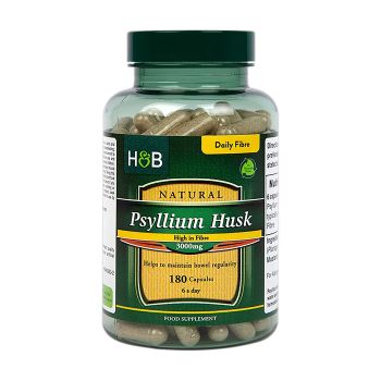 H&B balkšvųjų gysločių sėklų luobelės 3000 mg, 180 kapsulių