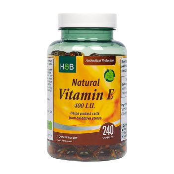 H&B vitaminas E 400 µg, 240 kapsulių