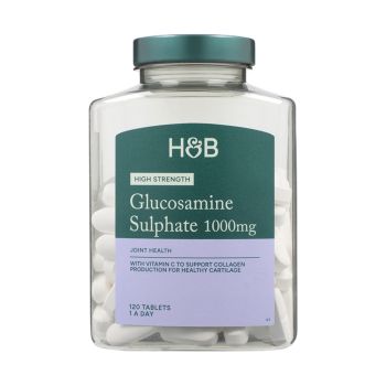 H&B HIGH STRENGTH gliukozamino sulfatas 1000 mg, 120 tablečių