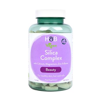 H&B VEGAN silicio kompleksas, 180 tablečių