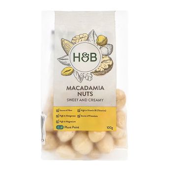 HOLLAND & BARRETT makadamijos riešutai, 100 g