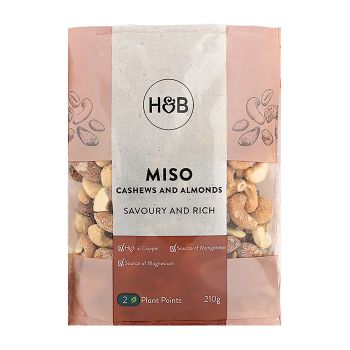 HOLLAND & BARRETT anakardžių ir migdolų mišinys, 210 g