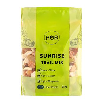 HOLLAND & BARRETT SUNRISE TRAIL MIX vaisių ir riešutų mišinys, 210 g