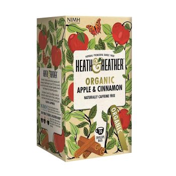 HEATH & HEATHER ORGANIC arbata su obuoliais ir cinamonu, 20 vnt.