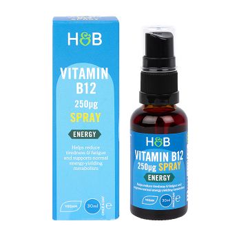 H&B vitaminas B12 250 µg, purškiamasis skystis, 30 ml