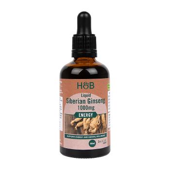 H&B sibiro ženšenis 1000 mg, skystis, 60 ml