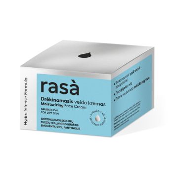 RASA HYDRO INTENSE drėkinamasis kremas sausai veido odai prižiūrėti, 50 ml