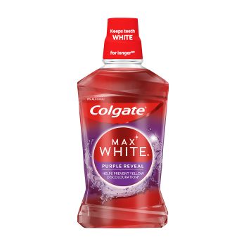 COLGATE MAX WHITE PURPLE REVEAL burnos skalavimo skystis, 500 ml