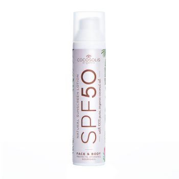 COCOSOLIS SPF50 NATURAL apsauginis veido ir kūno losjonas nuo saulės, 100 g