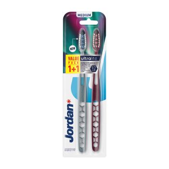 JORDAN ULTRALITE MEDIUM dantų šepetėliai (2 vnt.)