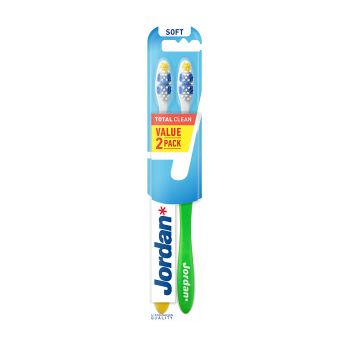 JORDAN TOTAL CLEAN SOFT dantų šepetėliai (2 vnt.)
