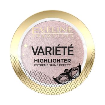 EVELINE VARIETE HIGHLIGHTER EXTREME SHINE EFFECT švytėjimo suteikianti pudra, 4,5 g