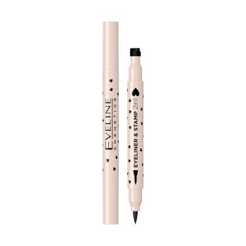 EVELINE EYELINER & STAMP 2IN1 akių pieštukas ir dekoratyvinis antspaudas