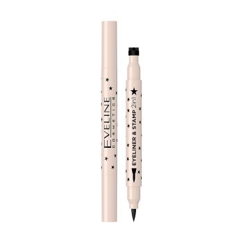 EVELINE EYELINER & STAMP 2IN1 akių pieštukas ir dekoratyvinis antspaudas