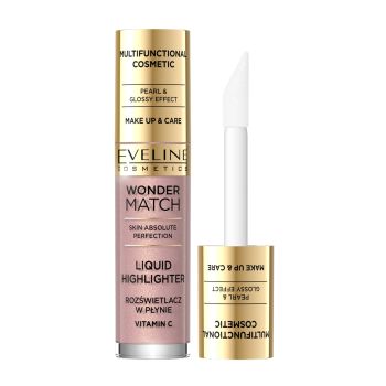 EVELINE WONDER MATCH LIQUID švytėjimo suteikianti priemonė, 4,5 ml