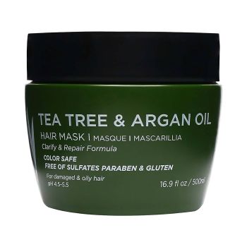 LUSETA TEA TREE & ARGAN OIL plaukų kaukė, 500 ml
