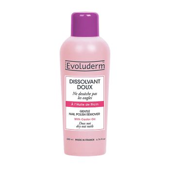 EVOLUDERM DISSOLVANT DOUX GENTLE nagų lako valiklis, 200 ml