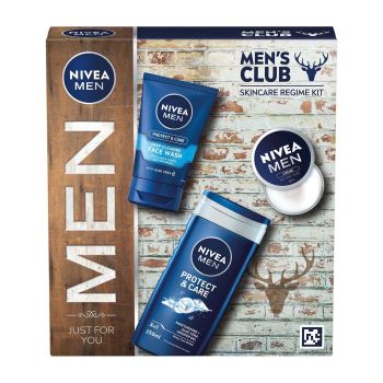 NIVEA MEN'S CLUB SKINCARE REGIME vyrų kosmetikos rinkinys