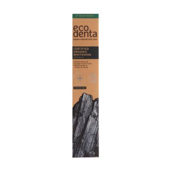 ECODENTA CERTIFIED ORGANIC WHITENING BLACK CHARCOAL dantų pasta, 75 ml